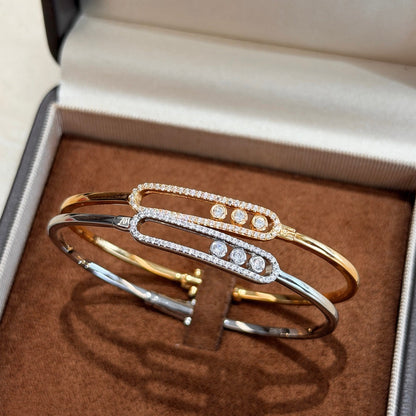 [⭐Renara]Move Pavé Diamond Bangle Bracelet M
