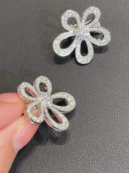 [⭐Renara]FLOWERLACE EARRINGS FULL DIAMONDS
