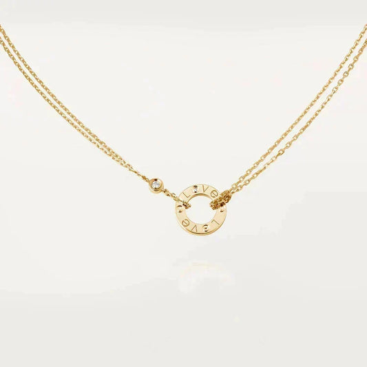 [⭐Renara]LOVE NECKLACE 16MM 2 DIAMONDS