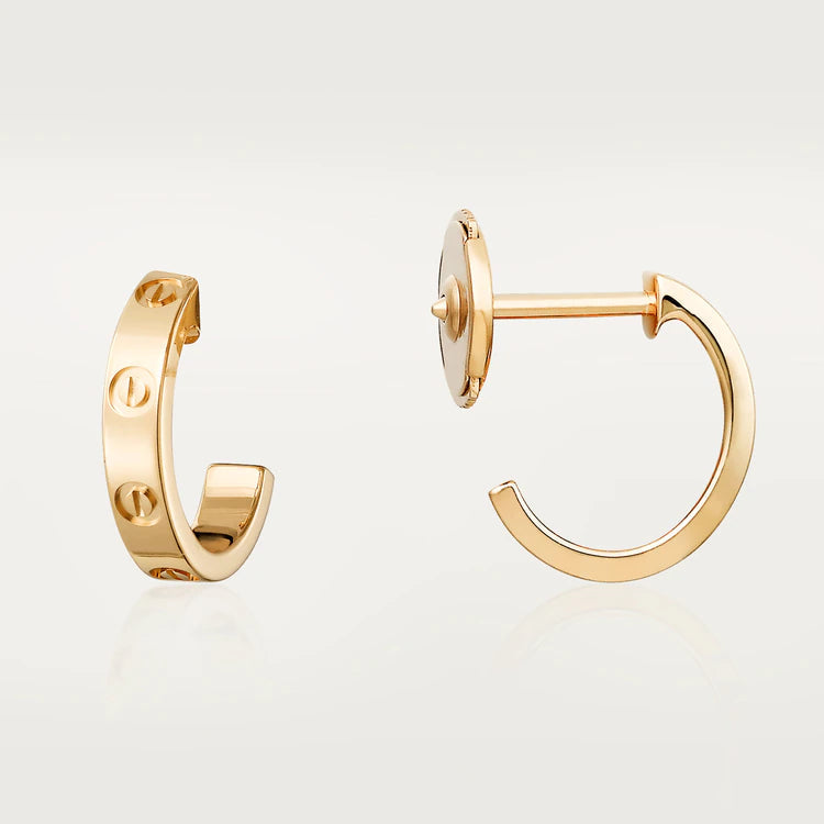 [⭐Renara]LOVE EARRINGS 2.65MM PINK GOLD