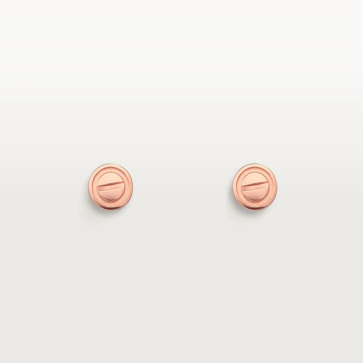 [⭐Renara]LOVE EARRINGS PINK GOLD 10MM