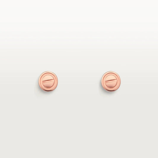 [⭐Renara]LOVE EARRINGS PINK GOLD 10MM