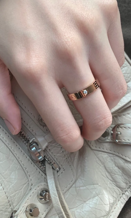 [⭐Renara]LOVE RING 4MM 1 DIAMOND