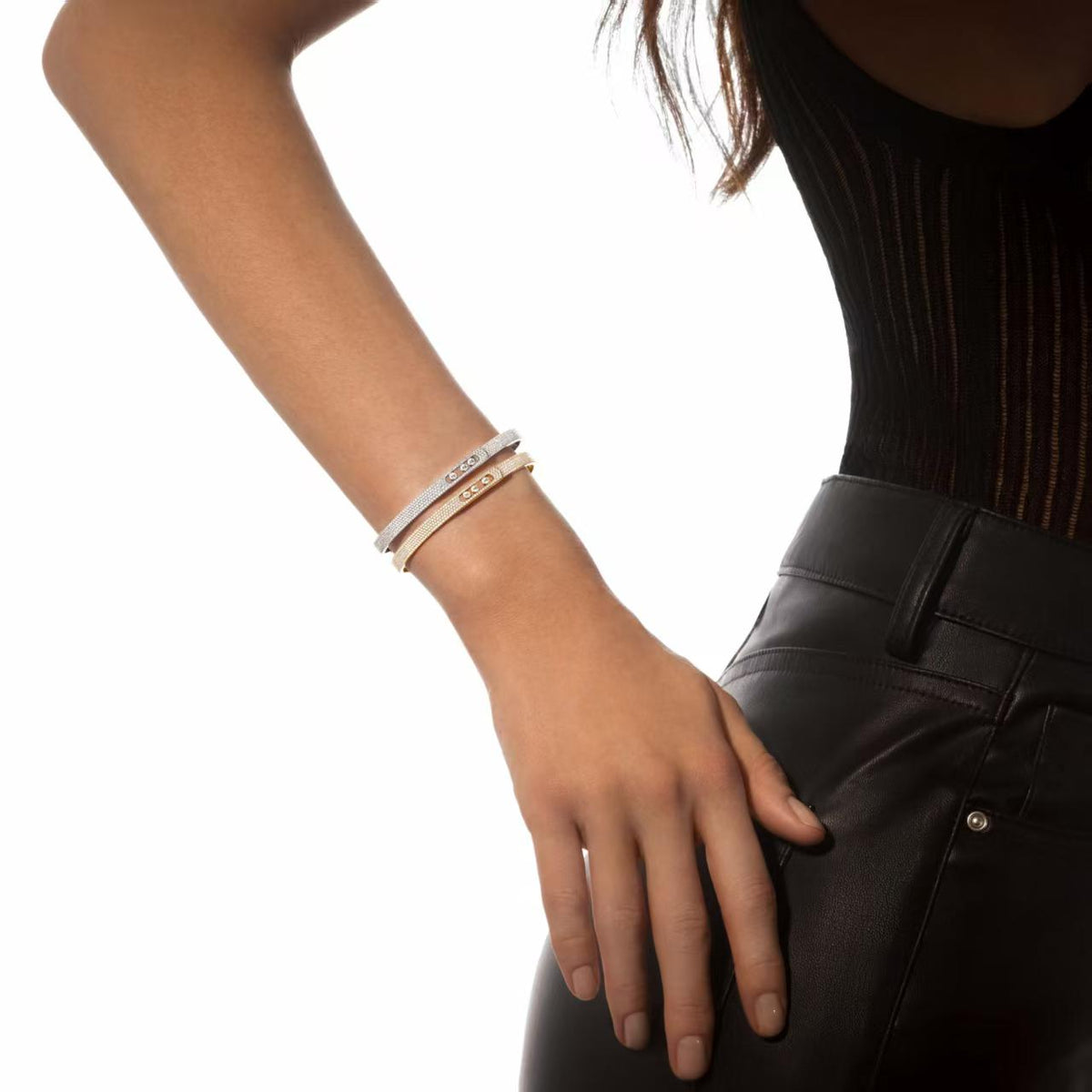 [⭐Renara]Move Noa Full Pavé Diamond Bangle Bracelet