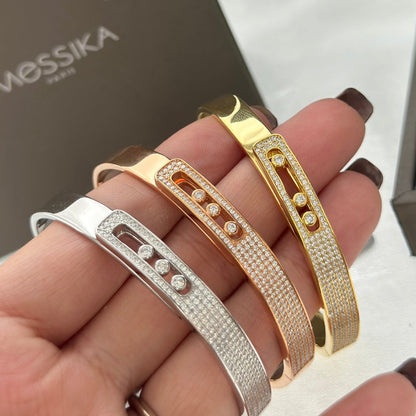 [⭐Renara]Move Noa Rose Gold Pavé Diamond Bangle Bracelet