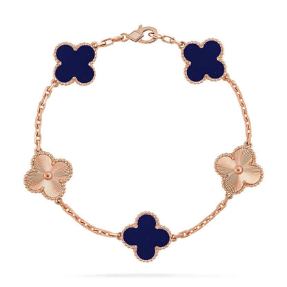 [⭐Renara]CLOVER 5 MOTIF LAPIS LAZULI BRACELET COLLECTION