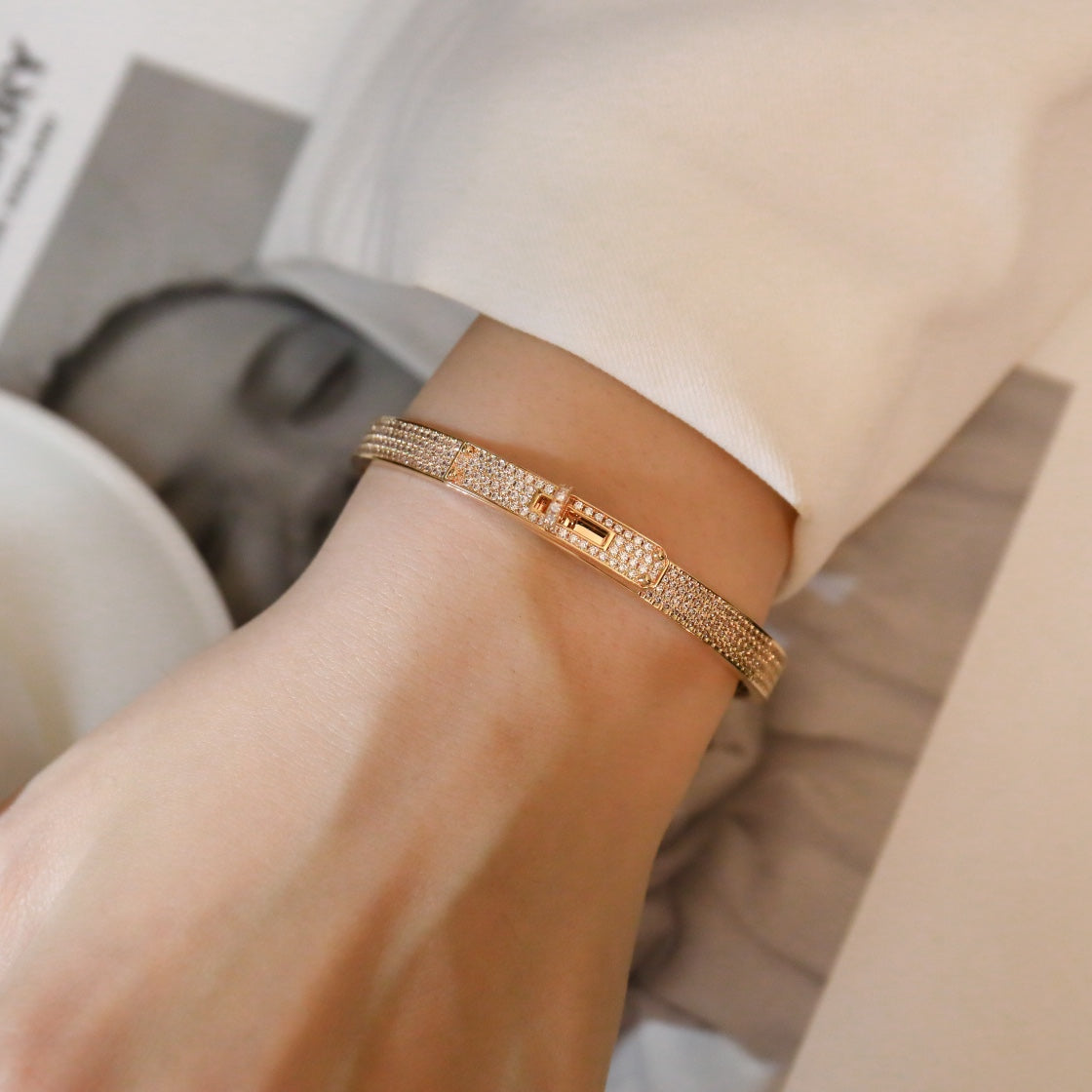 [⭐Renara]KELLY BRACELET DIAMOND PAVED