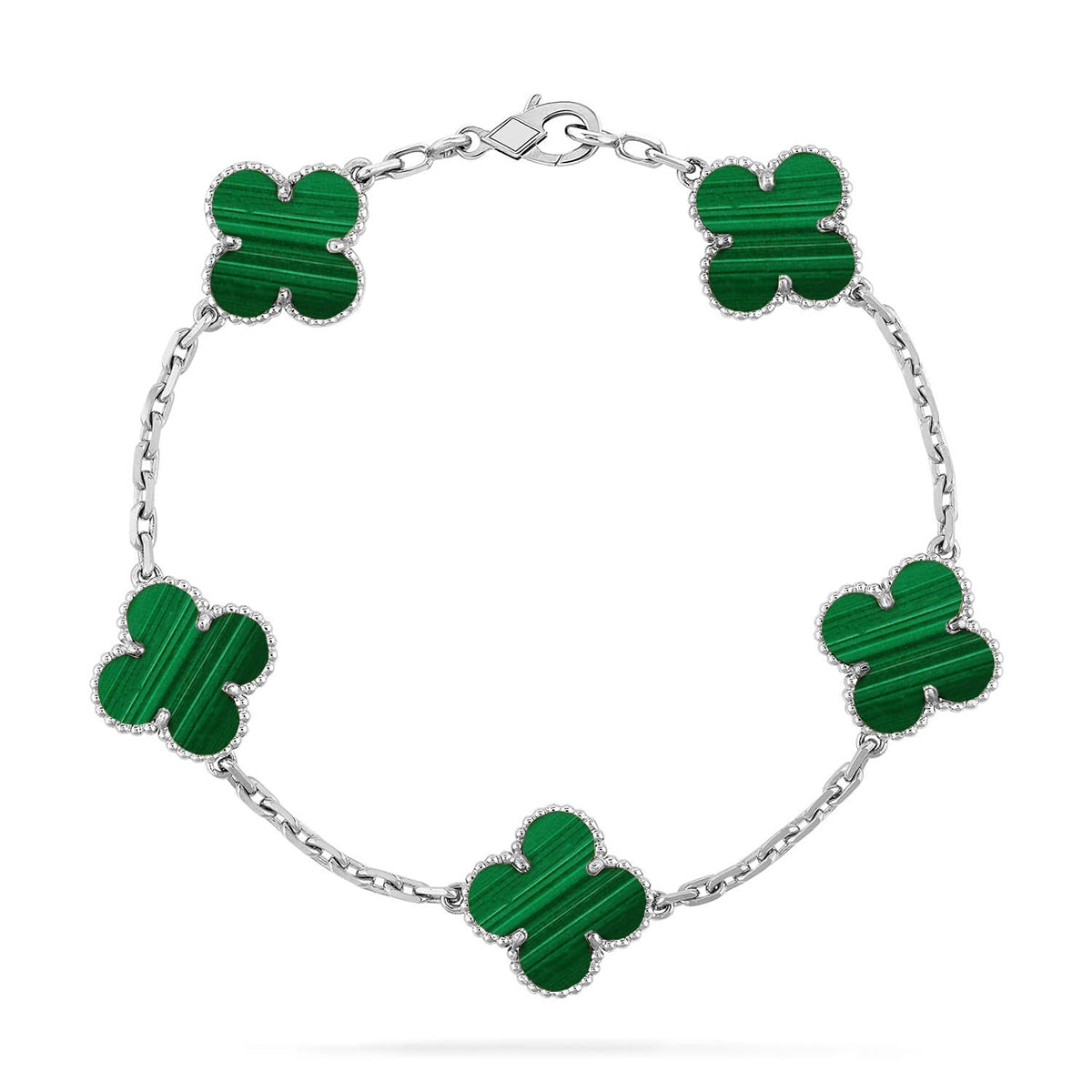 [⭐Renara] CLOVER 5 MOTIF MALACHITE BRACELET COLLECTION
