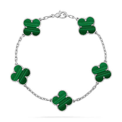 [⭐Renara] CLOVER 5 MOTIF MALACHITE BRACELET COLLECTION