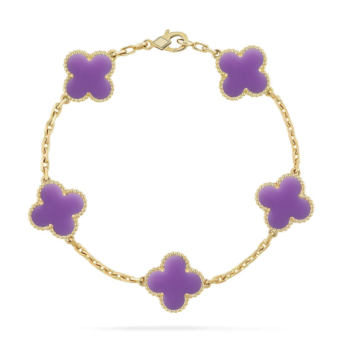 [⭐Renara]CLOVER 5 MOTIF LIGHT PURPLE BRACELET COLLECTION