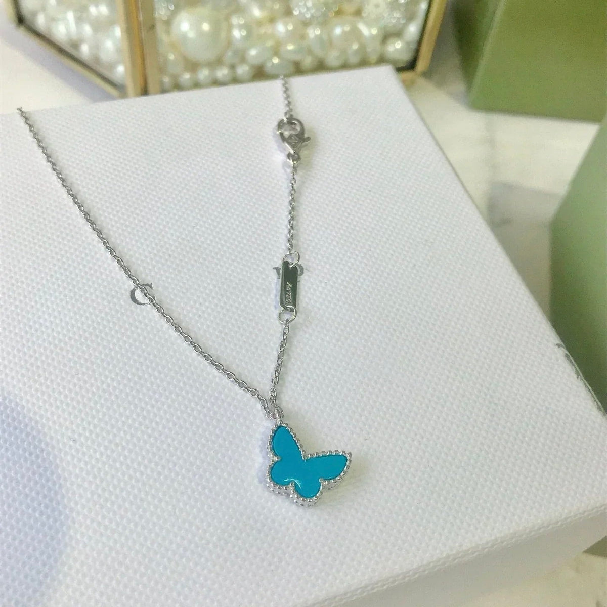 [⭐Renara]BUTTERFLY TURQUOISE BUTTERFLY BRACELET SILVER