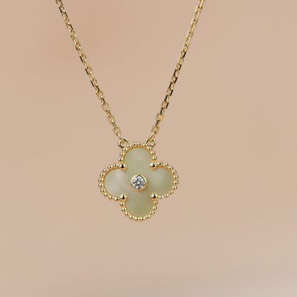 [⭐Renara]CLOVER 15MM DIAMOND GOLD MOTHER OF PEARL NECKLACE