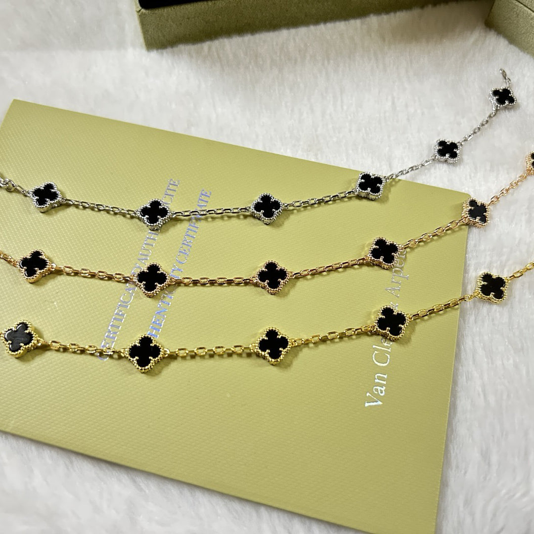 [⭐Renara]CLOVER 6 MOTIF  ONYXS BRACELET