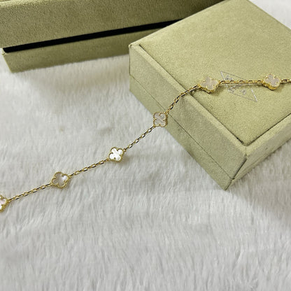[⭐Renara]CLOVER 6 MOTIF WHITE MOP BRACELET