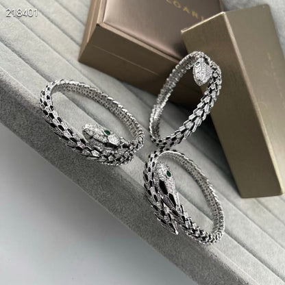 [⭐Renara]NEW OBSIDIAN & DIAMOND SERPENT BRACELET