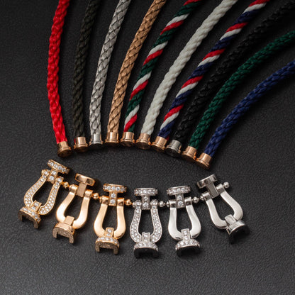 [⭐Renara]FORCE LARGE HORSESHOE FULL DIAMOND BRACELET SILVER