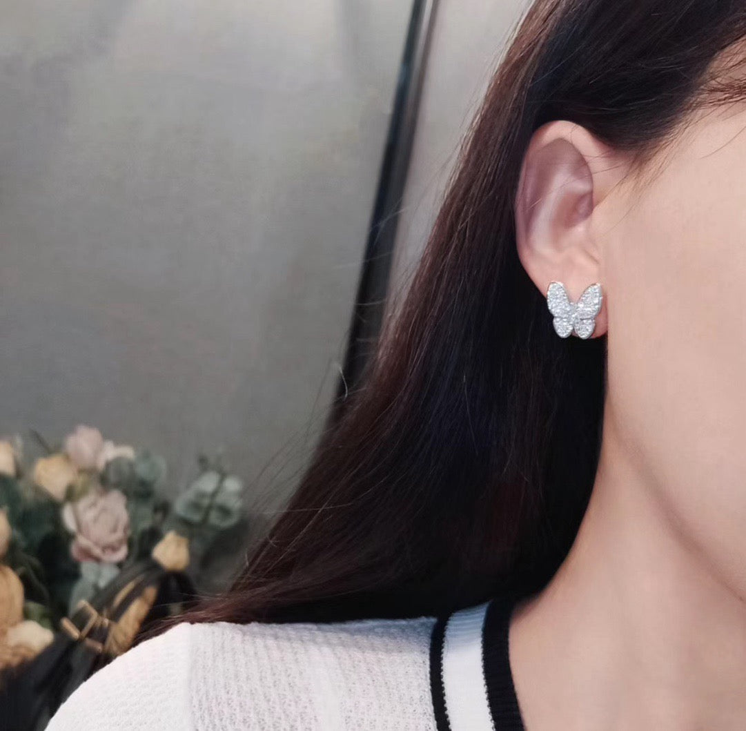 [⭐Renara]BUTTERFLY ALL DIAMOND EARRINGS