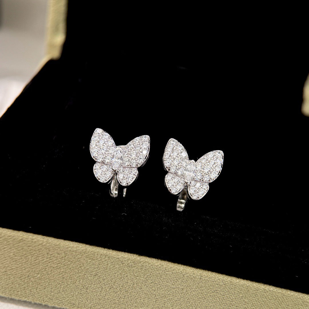 [⭐Renara]BUTTERFLY ALL DIAMOND EARRINGS