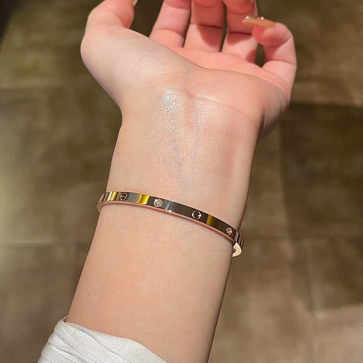 [⭐Renara]LOVE BRACELET 3.65MM 6 DIAMONDS