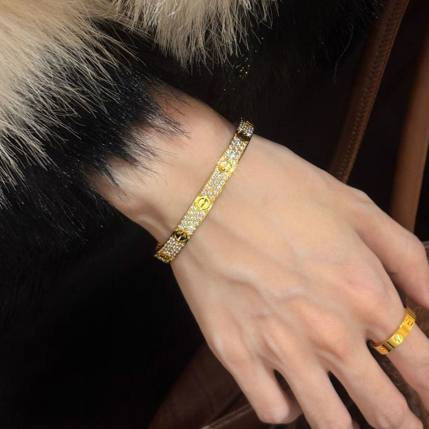 [⭐Renara]LOVE BRACELET 6.1MM DIAMOND-PAVED