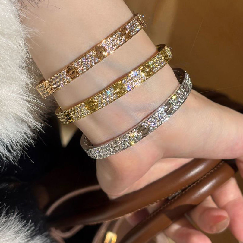 [⭐Renara]LOVE BRACELET 6.1MM DIAMOND-PAVED