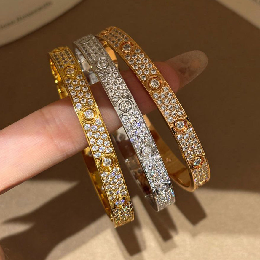 [⭐Renara]LOVE BRACELET 6.1MM DIAMOND-PAVED 10 BIG DIAMONDS