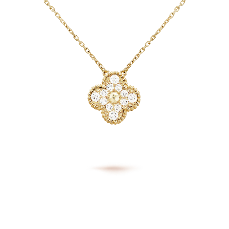 [⭐Renara]CLOVER 15MM DIAMOND SINGLE FLOWER NECKLACE