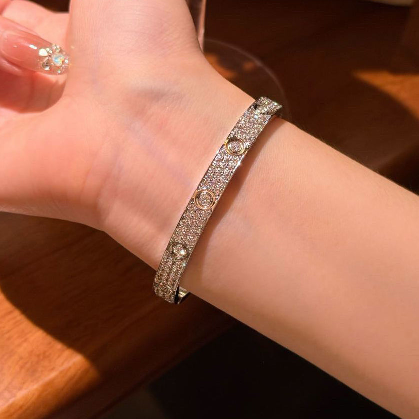 [⭐Renara]LOVE BRACELET 6.1MM DIAMOND-PAVED 10 BIG DIAMONDS