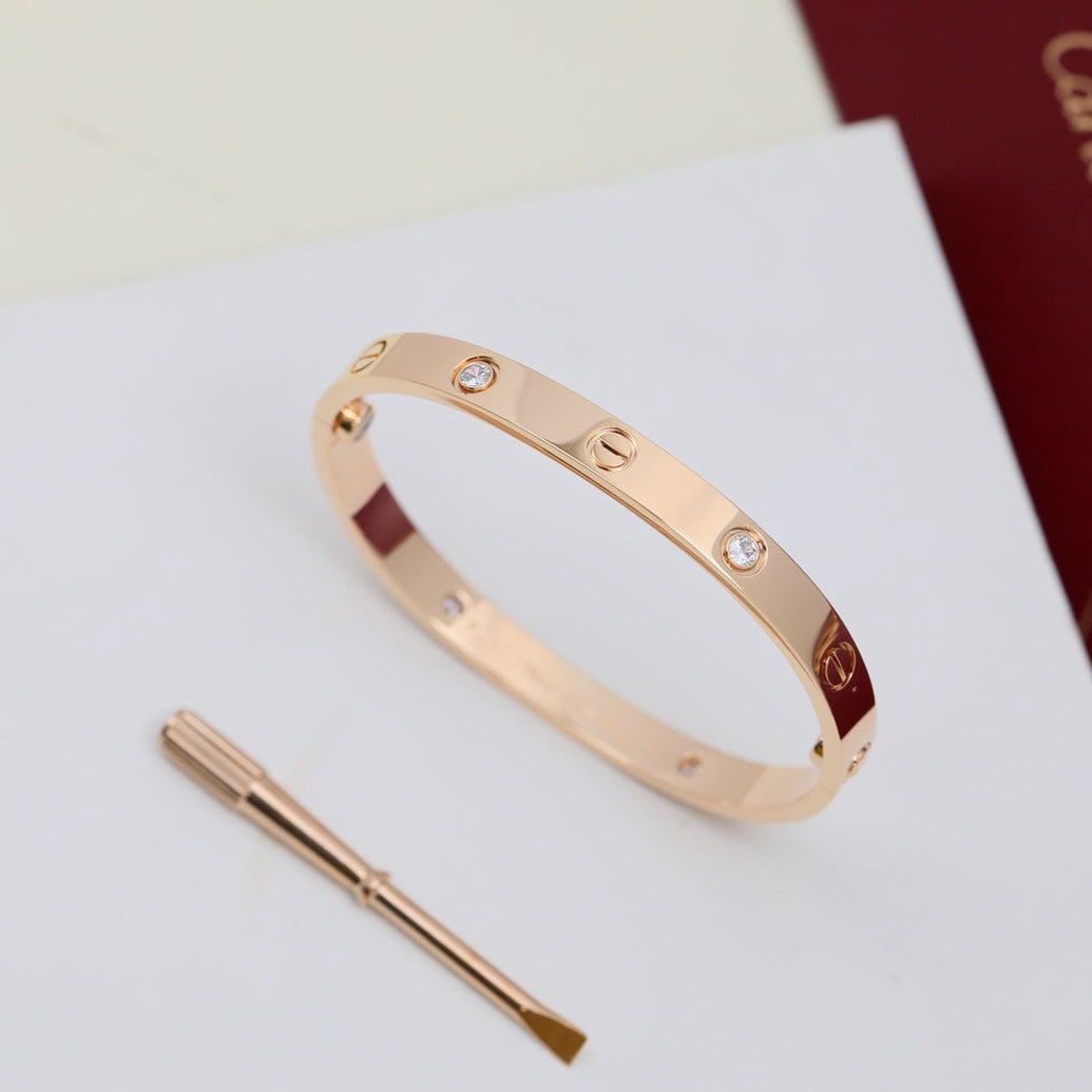[⭐Renara]LOVE BRACELET 6.1MM 4 DIAMONDS