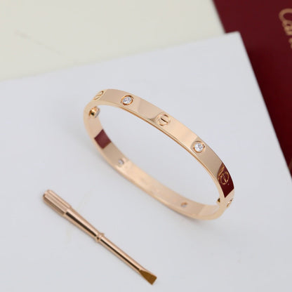 [⭐Renara]LOVE BRACELET 6.1MM 4 DIAMONDS