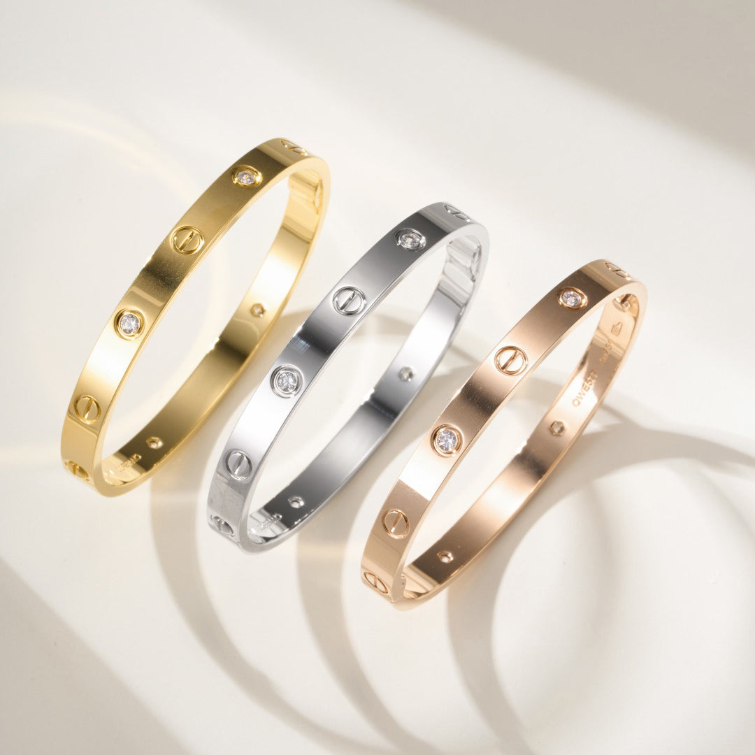 [⭐Renara]LOVE BRACELET 6.1MM 4 DIAMONDS