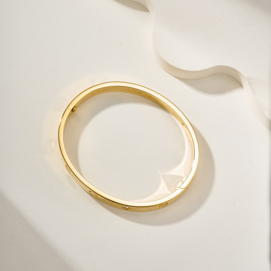 [⭐Renara]LOVE BRACELET 6.1MM 4 DIAMONDS