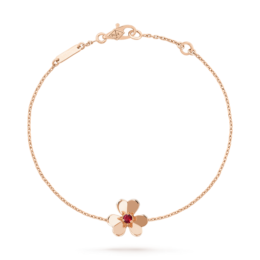 [⭐Renara]FRIVOLE GOLD FLOWER PINK MALACHITE BRACELET