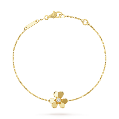 [⭐Renara]FRIVOLE GOLD FLOWER PINK MALACHITE BRACELET