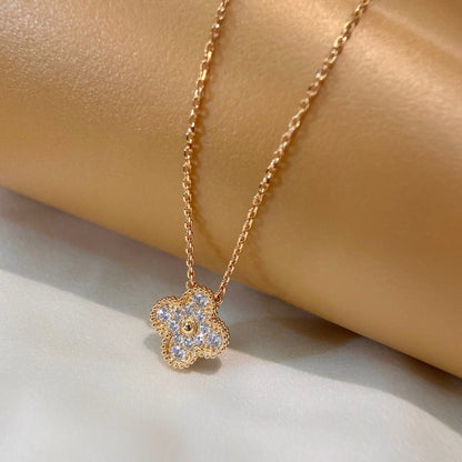 [⭐Renara]CLOVER 15MM DIAMOND SINGLE FLOWER NECKLACE