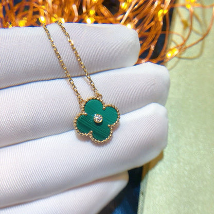 [⭐Renara]CLOVER 15MM DIAMOND TURQUOISE NECKLACE
