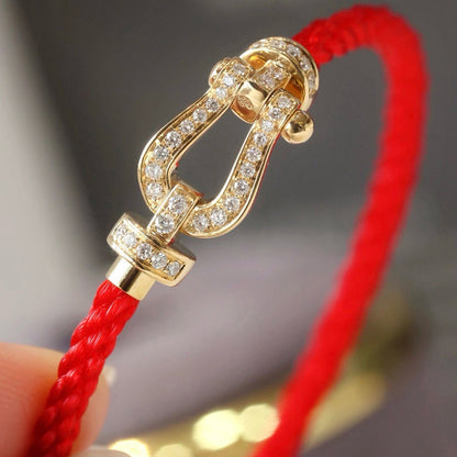 [⭐Renara]FORCE LARGE HORSESHOE FULL DIAMOND BRACELET ROSE GOLD