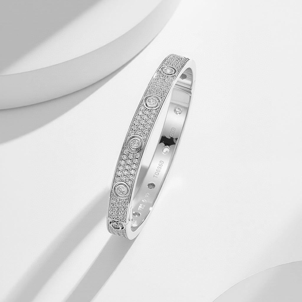 [⭐Renara]LOVE BRACELET 6.1MM DIAMOND-PAVED 10 BIG DIAMONDS