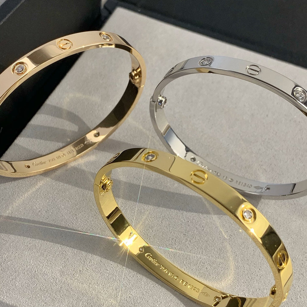 [⭐Renara]LOVE BRACELET 6.1MM 4 DIAMONDS