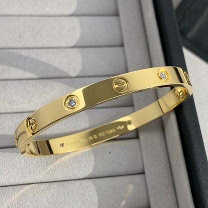 [⭐Renara]LOVE BRACELET 6.1MM 4 DIAMONDS