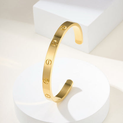 [⭐Renara]LOVE BRACELET 6.1MM OPEN CUFF