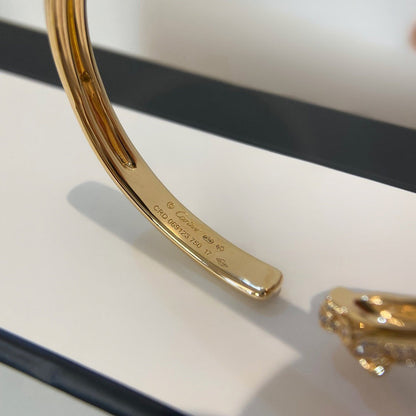 [⭐Renara]PANTHERE HALF DIAMOND OPEN BRACELET