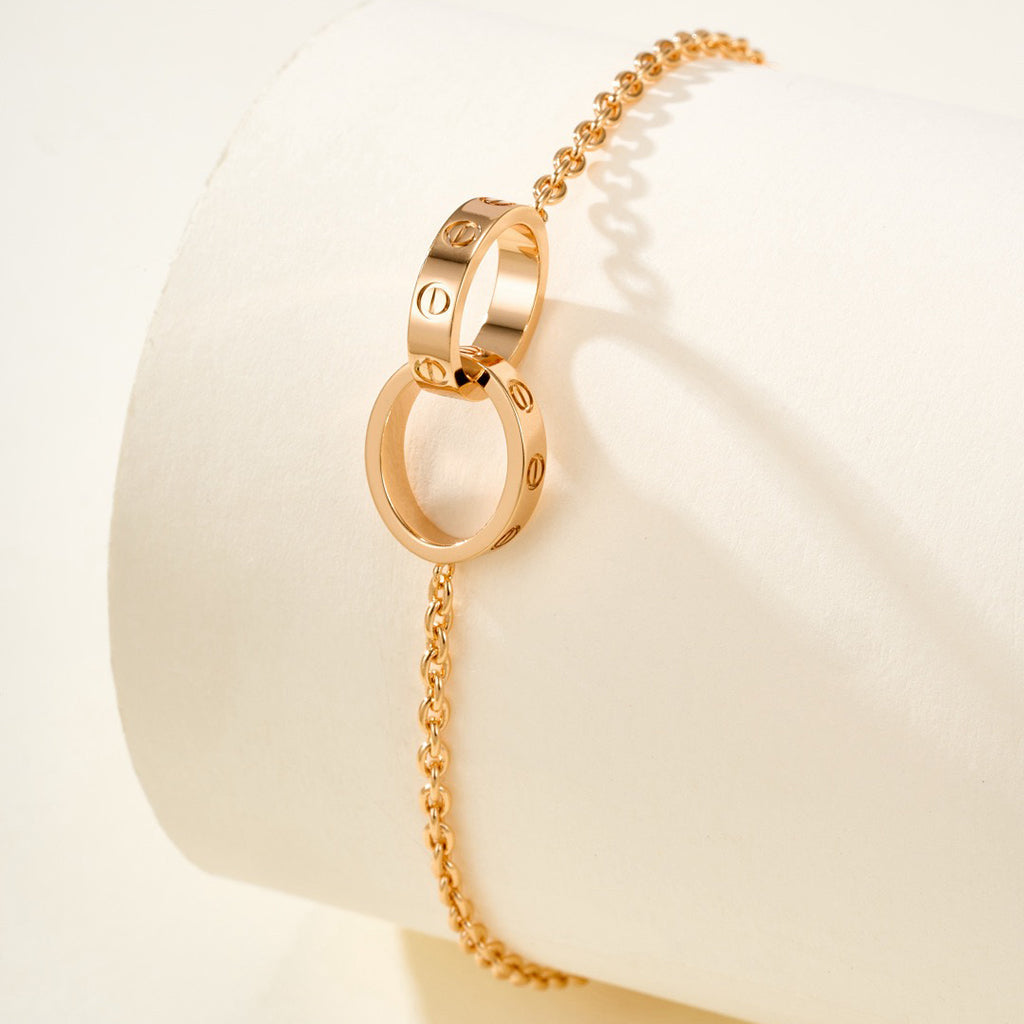 [⭐Renara]LOVE BRACELET DOUBLE RING