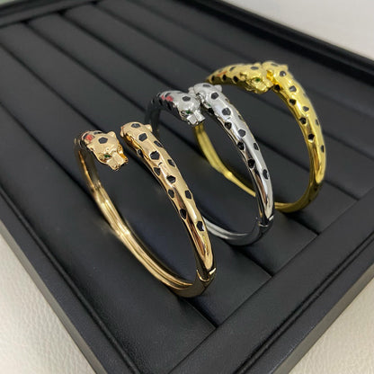 [⭐Renara]PANTHERE DOUBLE HEADED OPEN BRACELET