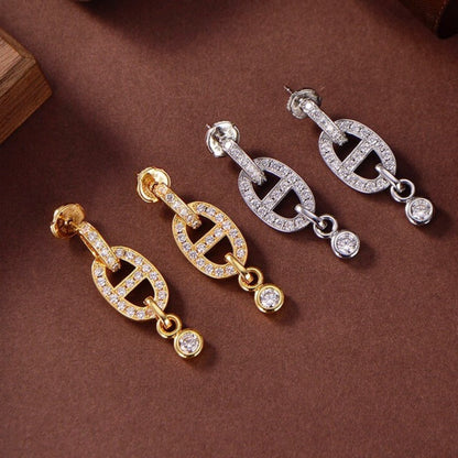 [⭐Renara]HM CHAINE DIAMOND EARRINGS