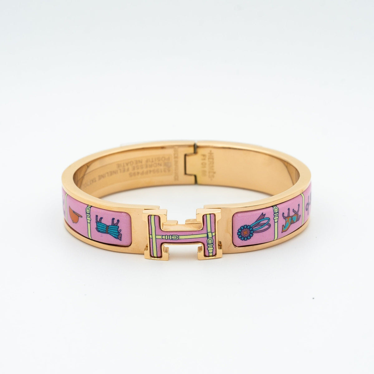 [⭐Renara]H PINK GOLD BRACELET PINK CERAMIC
