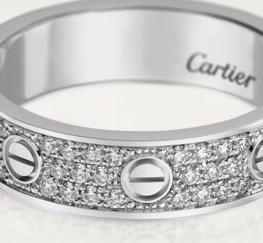 [⭐Renara]LOVE RING 4mm-wide full-diamond ring silver