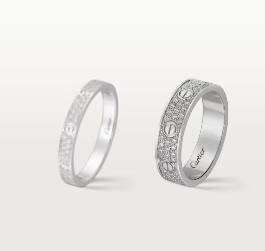 [⭐Renara]LOVE RING 4mm-wide full-diamond ring silver