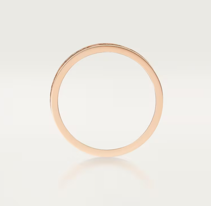 [⭐Renara]LOVE RING 4mm-wide full-diamond ring Rose Gold