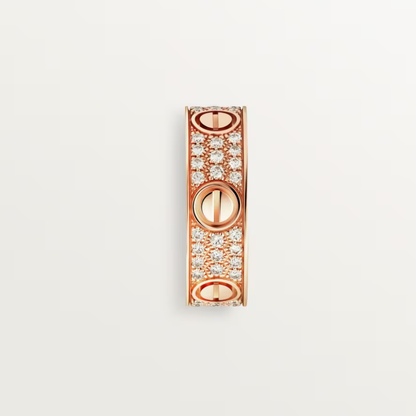[⭐Renara]LOVE RING 6.5mm-wide full-diamond ring Rose Gold